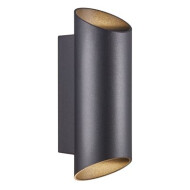 Nordlux Nico Wandlamp - 2 Lampen - GU10 - Dimbaar - Ø8x23,5cm - Aluminium/Glas - Zwart - Materiaal Aluminium,Glas - Kleur Zwart - Aantal lichtpunten 2 - Fitting Nvt - Type lamp Lamp niet inbegrepen