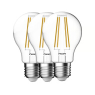 Nordlux LED Lamp Set - E27 - Niet Dimbaar - Ø6x10,4cm - Glas - Transparant – 3 Stuks - Vermogen 6.8 W - Fitting Nvt - Dimbaar Nee