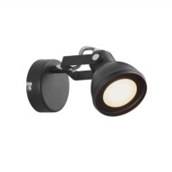 Nordlux Aslak Wandlamp - GU10 - Dimbaar - 10,5x8cm - Metaal/Kunststof - Zwart - Fitting Nvt - Aantal lichtpunten 1 - Type lamp Lamp niet inbegrepen - Materiaal Kunststof,Metaal - Kleur Zwart