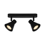 Nordlux Eik Wandlamp - GU10 - Niet Dimbaar - 11x15x15cm - Metaal - Zwart - Aantal lichtpunten 2 - Fitting Nvt - Materiaal Metaal - Kleur Zwart - Type lamp Lamp niet inbegrepen