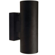Nordlux Tin Wandlamp - 2 Lampen - GU10 - Niet Dimbaar - Ø6x17cm - Metaal/Glas - Zwart - Materiaal Glas,Metaal - Kleur Zwart - Aantal lichtpunten 2 - Vermogen 35 W - Type lamp Lamp niet inbegrepen