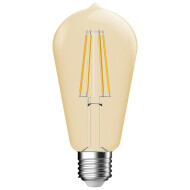 Nordlux Deco LED-Lamp - E27 - Niet Dimbaar - Ø6,4x14cm - Glas - Goud - Fitting Nvt - Dimbaar Ja - Vermogen 5.4 W