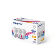 Nordlux Energetic LED-Lamp Set - E27 - Dimbaar - Ø4,5x8,4cm - Kunststof - Wit - 3 Stuks - Dimbaar Nee - Fitting Nvt - Vermogen 4,9 W