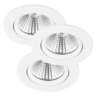 Nordlux Fremont Inbouwspot - 3 Lampen - IP23 - Dimbaar - Ø8,5x5,4cm - Metaal/Kunststof - Wit - Type lamp LED - Materiaal Metaal,Kunststof - Vermogen 4,5 W - Kleur Wit - Fitting Nvt - Geschikt voor Nvt