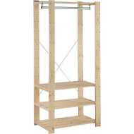 Astigarraga Evolution Houten Kledingrek met Stang en Legborden - 174x76x43cm - Grenen