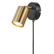 Nordlux Explore Wandlamp - GU10 - Niet Dimbaar - Ø5,5x8cm - Metaal/Keramiek - Goud/Zwart - Materiaal Metaal,Keramiek - Kleur Goud,Zwart - Fitting Nvt - Type lamp Lamp niet inbegrepen - Aantal lichtpunten 1