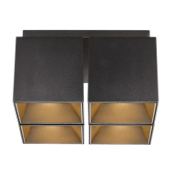 Nordlux Ethan Spotlicht - 4 Lampen - GU10 - Dimbaar - Ø10,5x12cm - Metaal - Zwart - Type lamp Lamp niet inbegrepen - Fitting Nvt - Materiaal Metaal - Aantal lichtpunten meer dan 3 - Kleur Zwart