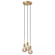 Nordlux Paco Hanglamp - Niet Dimbaar - Ø18,1x17,3cm - Metaal - Goud - Materiaal Metaal - Fitting Nvt - Aantal lichtpunten 3 - Type lamp Lamp niet inbegrepen - Kleur Goud