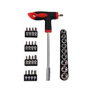 Set tournevis avec bits 27 pièces - Marque Euro Tools