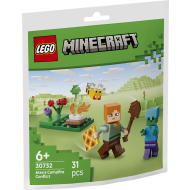 LEGO Minecraft 30732 Alex et la bataille du feu de camp - Marque Lego - Age à partir de 6 ans - Collection Minecraft