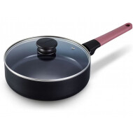 Brabantia Tasty+ Sauteuse - Antiadhésive - Ø24cm - Aluminium - Violet - Marque Brabantia - Convient pour Électrique,Induction,Keramisch,Gaz