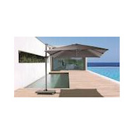 Cyprus parasol gris / taupe 3x3 m  - Marque DDD - Couleur Taupe - Matériel Aluminium