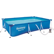 Bestway Steel Pro zwembad + filterpomp 300 x 201 x 66 cm  - Topper - Nieuw sinds 11/07/2022 - Merk Bestway - Kleur Blauw - Inhoud 3300 l