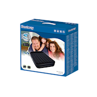 Bestway Matelas gonflable Queen avec pompe - 203x152x46cm - Tritech - Gris/Noir - Marque Bestway
