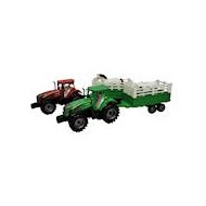 Tracteur Jouet avec Remorque et Animaux de Ferme - 2ass - Marque DDD Toys - Age à partir de 3 ans