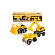 Set Véhicules de Chantier - 3 Pièces - Pelleteuse Benne Chargeuse - Marque DDD Toys - Age à partir de 3 ans