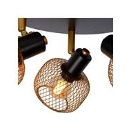 Lucide Maren Plafondspot - Ø37cm - 3xE14 - Mat Goud / Messing - Merk Lucide - Kleur Zwart,Mat Goud - Type opbouw spot Plafondplaat - Geschikt voor Plafond - Materiaal Metaal - Lumen Nvt - Type lamp Lamp niet inbegrepen - Fitting E14 - Vermogen 25 W