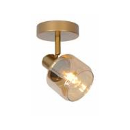 Lucide Bjorn Plafondspot - 1xE14 - Mat Goud / Messing - Merk Lucide - Type lamp Lamp niet inbegrepen - Lumen Nvt - Type opbouw spot Plafondplaat - Fitting E14 - Geschikt voor Plafond - Materiaal Metaal - Vermogen 40 W - Kleur Mat Goud