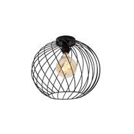Lucide Danza Plafonnière - Ø40cm - 1xE27 - Zwart - Merk Lucide - Materiaal Metaal,Melamine - Fitting E27 - Dimbaar Ja - Aantal lichtpunten 1 - Type lamp Lamp niet inbegrepen - Vermogen 40 W - Kleur Zwart