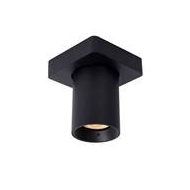 Lucide Nigel Plafondspot - LED Dim to warm - GU10 - 1x5W 2200K/3000K - Zwart - Merk Lucide - Fitting GU10 - Materiaal Aluminium - Vermogen 5 W - Type lamp LED - Type opbouw spot Balkspot - Kleur Zwart - Lumen 320 Lm - Geschikt voor Plafond