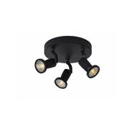 Lucide Jaster-LED Plafondspot - Ø20cm - LED - GU10 - 3x5W 2700K - Zwart - Merk Lucide - Fitting GU10 - Type lamp LED - Type opbouw spot Plafondplaat - Vermogen 5 W - Geschikt voor Plafond - Materiaal Metaal - Kleur Zwart