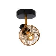 Lucide Maren Plafondspot - 1xE14 - Mat Goud / Messing - Merk Lucide - Lumen Nvt - Type lamp Lamp niet inbegrepen - Vermogen 25 W - Kleur Zwart,Mat Goud - Geschikt voor Plafond - Type opbouw spot Plafondplaat - Fitting E14 - Materiaal Aluminium