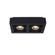 Lucide Zefix Plafondspot - LED Dim to warm - GU10 (ES111) - 2x12W 2200K/3000K - Zwart - Merk Lucide - Kleur Zwart - Fitting GU10 - Vermogen 12 W - Geschikt voor Plafond - Materiaal Aluminium - Lumen 820 Lm - Type lamp LED