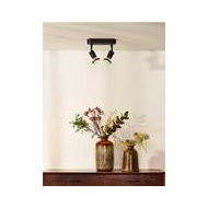 Lucide Jaster-LED Plafondspot - LED - GU10 - 2x5W 2700K - Zwart - Merk Lucide - Fitting GU10 - Type lamp LED - Vermogen 5 W - Materiaal Metaal - Type opbouw spot Plafondplaat - Geschikt voor Plafond - Kleur Zwart