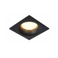 Lucide Ziva Spot encastrable Salle de bains - 1xGU10 - IP44 - Noir - Marque Lucide - Puissance  50 W - Lumen N/a - Douilles GU10 - Couleur Noir