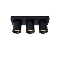 Lucide Nigel Spot plafond - LED Dim to warm - GU10 - 3x5W 2200K/3000K - Noir - Marque Lucide - Type de lampe LED - Puissance  5 W - Couleur Noir - Douilles GU10 - Type de spot apparent Barre de spots - Matériel Aluminium - Lumen 960 Lm - Convient pour Pla