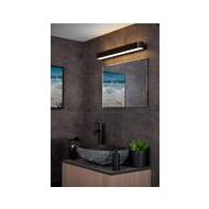 Lucide Madelon Wandlamp Badkamer - LED - 1x9W 2700K - IP44 - Zwart - Merk Lucide - Materiaal Glas - Vermogen 9 W - Kleur Zwart - Lumen 960 Lm - Fitting Gëintegreerde LED - Type lamp LED