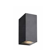 Lucide Zora-LED Wandspot Buiten - LED Dimbaar - GU10 - 2x5W 3000K - IP44 - Zwart - Merk Lucide - Type lamp LED - Aantal lichtpunten 2 - Vermogen 5 W - Kleur Zwart - Materiaal Aluminium