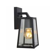 Lucide Matslot Wandlamp Buiten - 1xE27 - IP23 - Zwart - Merk Lucide - Materiaal Metaal - Kleur Zwart - Aantal lichtpunten 1 - Type lamp Lamp niet inbegrepen - Vermogen 40 W