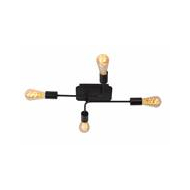 Lucide Lester Plafonnière - 4xE27 - Zwart - Merk Lucide - Kleur Zwart - Aantal lichtpunten meer dan 3 - Sensor Nee - Type lamp Lamp niet inbegrepen - Materiaal Metaal - Vermogen 40 W - Dimbaar Ja - Fitting E27