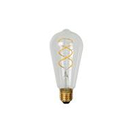 Lucide ST64 Filament lamp - Ø6,4cm - LED Dimbaar - E27 - 1x4,9W 2700K - Transparant - Merk Lucide - Dimbaar Ja - Kleurtemperatuur 2700 Kelvin - Vermogen 4,9 W - Lumen 450 Lm - Fitting E27
