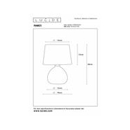 Lucide Ramzi Lampe de table - Ø18cm - 1xE14 - Brun - Marque Lucide - Couleur Brun - Matériel Céramique,Coton - Type de lampe Lampe non inclus - Dimmable Non - Douilles E14