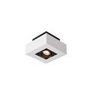 Lucide Xirax Plafondspot - LED Dim to warm - GU10 - 1x5W 2200K/3000K - Wit - Merk Lucide - Fitting GU10 - Vermogen 5 W - Type opbouw spot Plafondplaat - Kleur Wit - Materiaal Aluminium - Geschikt voor Plafond - Type lamp LED