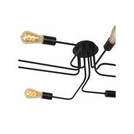 Lucide Lester Plafonnière - 8xE27 - Zwart - Merk Lucide - Fitting E27 - Kleur Zwart - Sensor Nee - Aantal lichtpunten meer dan 3 - Dimbaar Ja - Materiaal Metaal - Vermogen 40 W - Type lamp Lamp niet inbegrepen