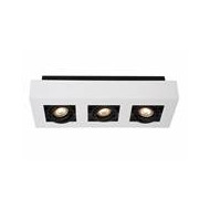 Lucide Xirax Plafondspot - LED Dim to warm - GU10 - 3x5W 2200K/3000K - Wit - Merk Lucide - Type lamp LED - Materiaal Aluminium - Type opbouw spot Plafondplaat - Kleur Wit - Vermogen 5 W - Geschikt voor Plafond - Fitting GU10