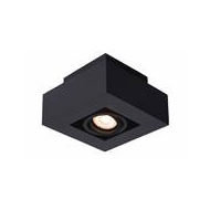 Lucide Xirax Plafondspot - LED Dim to warm - GU10 - 1x5W 2200K/3000K - Zwart - Merk Lucide - Kleur Zwart - Materiaal Aluminium - Fitting GU10 - Type opbouw spot Plafondplaat - Type lamp LED - Vermogen 5 W - Geschikt voor Plafond - Lumen 320 Lm