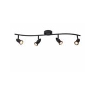 Lucide Caro Plafondspot - 4xGU10 - Zwart - Merk Lucide - Type lamp Lamp niet inbegrepen - Lumen Nvt - Kleur Zwart - Fitting GU10 - Materiaal Metaal