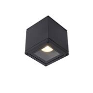 Lucide Aven Plafondspot Badkamer - 1xGU10 - IP65 - Zwart - Merk Lucide - Lumen Nvt - Vermogen 50 W - Fitting GU10 - Kleur Zwart