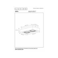 Lucide Zefix Plafondspot - LED Dim to warm - GU10 (ES111) - 2x12W 2200K/3000K - Wit - Merk Lucide - Fitting GU10 - Lumen 820 Lm - Kleur Wit - Type lamp LED - Materiaal Aluminium - Vermogen 12 W