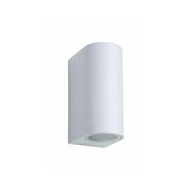 Lucide Zora-LED Wandspot Buiten - LED Dimbaar - GU10 - 2x5W 3000K - IP44 - Wit - Merk Lucide - Type lamp LED - Aantal lichtpunten 2 - Materiaal Aluminium - Kleur Wit - Vermogen 5 W