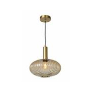 Lucide Maloto Hanglamp - Ø30cm - 1xE27 - Amber - Merk Lucide - Type lamp Lamp niet inbegrepen - Dimbaar Ja - Kleur Amber,Mat Goud - Aantal lichtpunten 1 - Materiaal Glas,Metaal - Vermogen 40 W - Fitting E27 - Sensor Nee