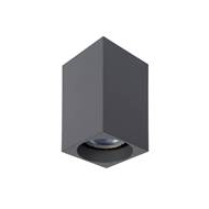 Lucide Delto Plafondspot - LED Dim to warm - GU10 - 1x5W 2200K/3000K - Grijs - Merk Lucide - Lumen 320 Lm - Vermogen 5 W - Geschikt voor Plafond - Type opbouw spot Plafondplaat - Type lamp LED - Materiaal Aluminium - Fitting GU10 - Kleur Grijs