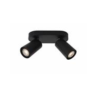 Lucide Xyrus Plafondspot - LED Dim to warm - GU10 - 2x5W 2200K/3000K - Zwart - Merk Lucide - Type lamp LED - Kleur Zwart - Materiaal Aluminium - Fitting GU10 - Vermogen 5 W - Type opbouw spot Plafondplaat - Geschikt voor Plafond