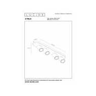 Lucide Xyrus Plafondspot - LED Dim to warm - GU10 - 4x5W 2200K/3000K - Zwart - Merk Lucide - Materiaal Aluminium - Type lamp LED - Vermogen 5 W - Geschikt voor Plafond - Fitting GU10 - Kleur Zwart - Type opbouw spot Plafondplaat