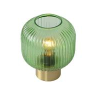 Lucide Maloto Lampe de table - Ø20cm - 1xE27 - Vert - Marque Lucide - Matériel Verre,Métal - Douilles E27 - Couleur Or mat,Vert - Type de lampe Lampe non inclus - Dimmable Non