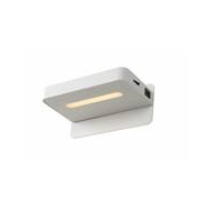 Lucide Atkin Lampe de chevet - LED - 1x6W 3000K - Point de rechargement USB - Blanc - Marque Lucide - Dimmable Non - Couleur Blanc - Lumen 350 Lm